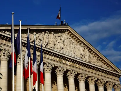 مشهد عام لواجهة مبنى الجمعية الوطنية، البرلمان الفرنسي في باريس، فرنسا. 9 يوليو 2024 - Reuters