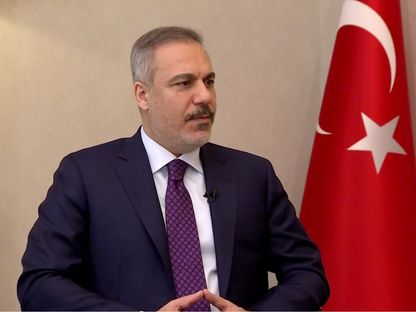 وزير الخارجية التركي هاكان فيدان، خلال مقابلة خاصة مع "الشرق للأخبار". 25 ديسمبر 2025 - الشرق