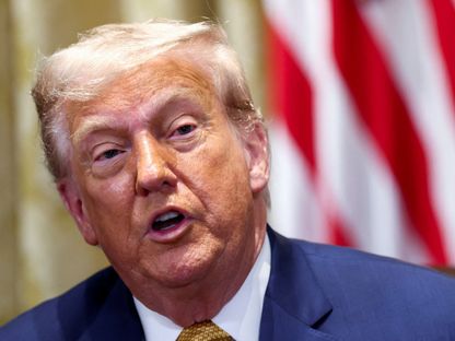 الرئيس الأميركي دونالد ترمب يتحدث خلال اجتماع وزاري في البيت الأبيض في واشنطن العاصمة، الولايات المتحدة، 8 يوليو 2025 - REUTERS