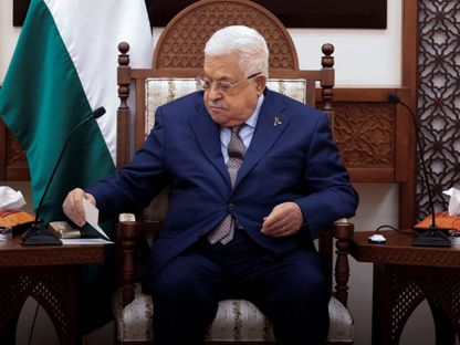 الرئيس الفلسطيني محمود عباس خلال اجتماع في رام الله- 23 نوفمبر 2023 - Reuters