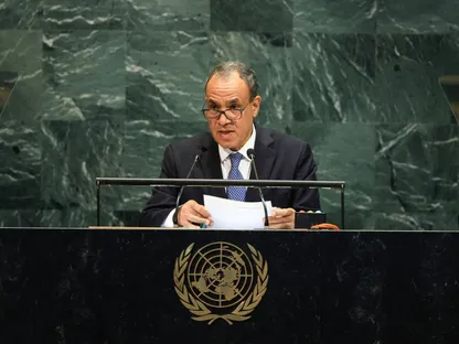 وزير الخارجية المصري بدر عبد العاطي يلقي كلمة مصر أمام الجمعية العامة للأمم المتحدة، 27 سبتمبر 2025 - REUTERS