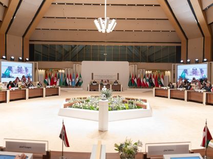 جانب من اجتماع وزراء الخارجية العرب التحضيري للقمة العربية الطارئة بالرياض. 9 نوفمبر 2023 - "واس"