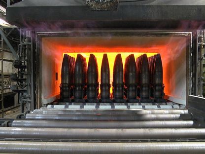 جانب من عملية تصنيع القذائف بمصنع في ولاية بنسلفانيا الأميركية. 8 ديسمبر 2023 - REUTERS