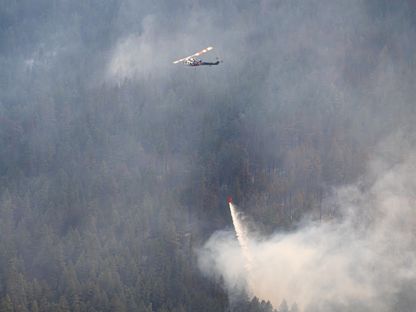 كندا .. حريق غابات هائل يجتاح مدينة سياحية والأمطار تساعد رجال الإطفاء