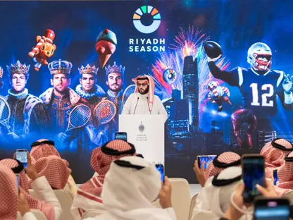 رئيس الهيئة العامة للترفيه المستشار تركي آل الشيخ أثناء المؤتمر الصحفي الحكومي لإعلان تفاصيل موسم الرياض للعام 2025، الرياض، السعودية، 5 أكتوبر 2025 - facebook/turkialalshik