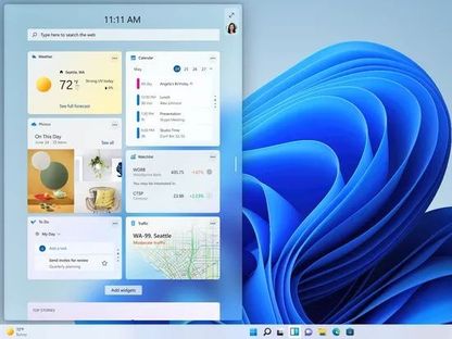 التصميم الحالي للتطبيقات المصغرة على ويندوز 11 - Microsoft