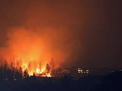 حريق غابات في مقاطعة كولومبيا البريطانية في كندا. 19 أغسطس 2023 - Reuters