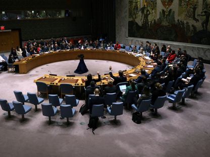 جانب من اجتماع لمجلس الأمن الدولي التابع للأمم المتحدة بشأن الحرب على قطاع غزة في مدينة نيويورك الأميركية. 22 مارس 2024 - Reuters
