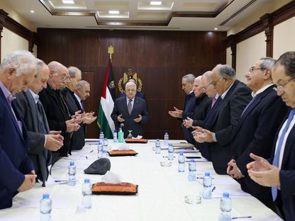 الرئيس الفلسطيني محمود عباس يترأس اجتماع اللجنة التنفيذية لمنظمة التحرير، رام الله، 25 ديسمبر 2023. - "وفا"