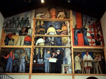 لوحة دييغو ريفيرا في حرم معهد سان فرانسيسكو للفنون (1931) - diegorivera.org