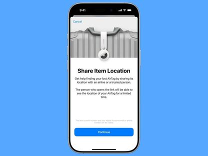 صورة توضيحية لميزة Share Item Location لتتبع المفقودات عبر رابط إلكتروني يشارك بيانات جهاز AirTag من أبل - Apple