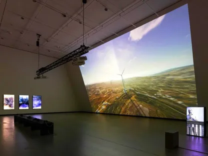 معرض "زفزافة" عن توربينات الرياح المخطط لإنشائها في مرتفعات الجولان المحتلة. 20 سبتمبر 2025 - munch.no