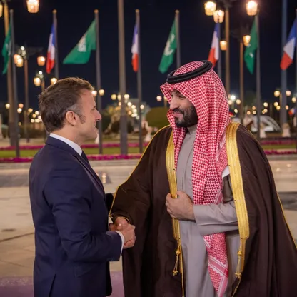 ولي العهد السعودي يستعرض مع الرئيس الفرنسي نتائج مؤتمر حل الدولتين