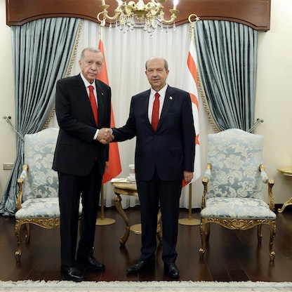 خلال زيارته شمال قبرص.. أردوغان يدعو مجدداً إلى حل الدولتين