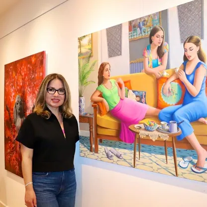 الفنانة العراقية نادية أوسي لـ"الشرق": أرسم طقوس الصداقة واللقاء