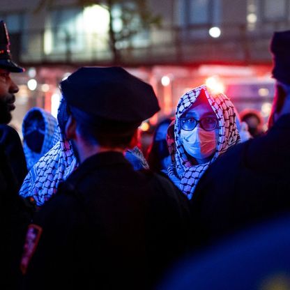 أميركا.. اعتقال عشرات الطلاب في مظاهرة مؤيدة للفلسطينيين بجامعة كولومبيا