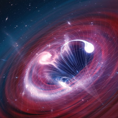 ثقب أسود ضخم يتسبب في تشكّل مسارات من النجوم في الفضاء