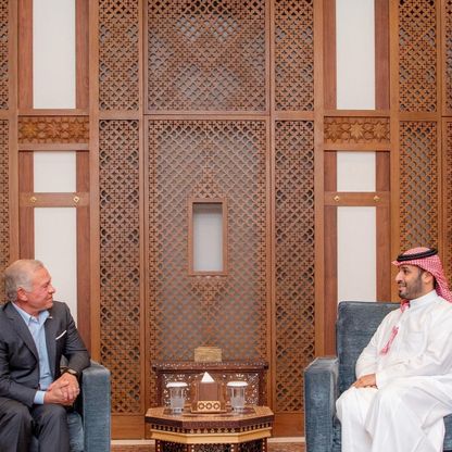 ولي العهد السعودي يستقبل ملك الأردن في جدة