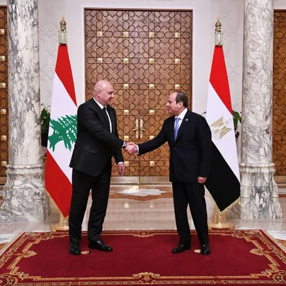 السيسي وعون يستعرضان "المفاوضات المباشرة" بين لبنان وإسرائيل