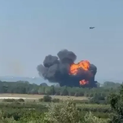 تحطم مقاتلة تركية من طراز F-16 خلال رحلة تدريبية