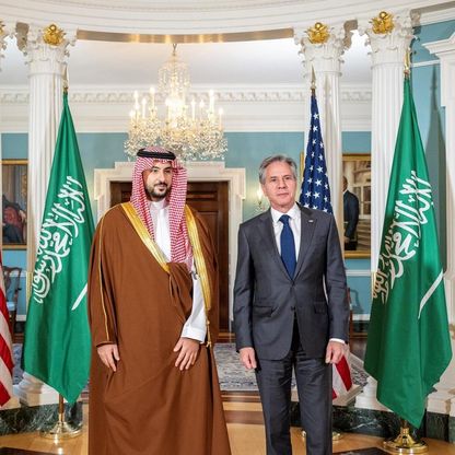وزير الدفاع السعودي يلتقي بلينكن وأوستن ويبحث "تهدئة الأوضاع" في المنطقة