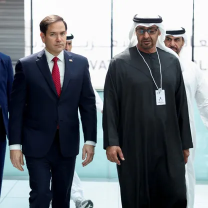 الرئيس الإماراتي يؤكد لوزير الخارجية الأميركي رفض تهجير الفلسطينيين