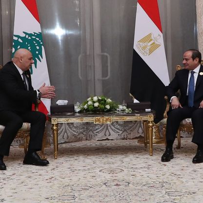 السيسي وعون يبحثان جهود إعمار لبنان ووقف إطلاق النار في غزة وتطورات سوريا