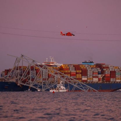 أميركا: انهيار جسر بعد اصطدام سفينة.. وماريلاند تعلن الطوارئ