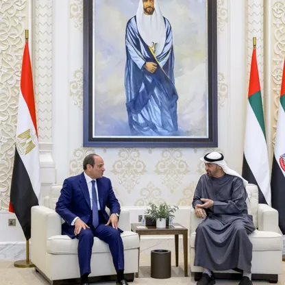 السيسي يزور الإمارات ويجدد تضامنه ضد اعتداءات إيران