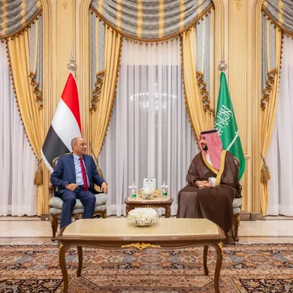 وزير الدفاع السعودي يلتقي سالم بن بريك ويؤكد دعم المملكة لحكومة اليمن