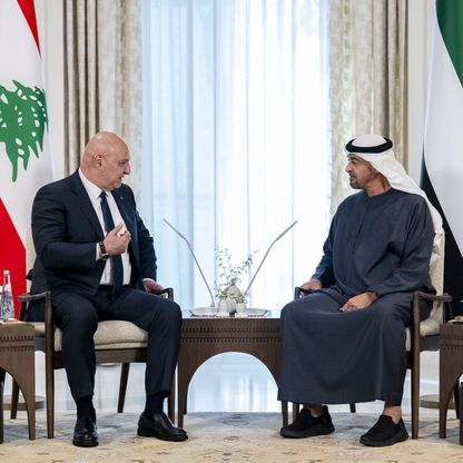 محمد بن زايد لجوزاف عون: الإمارات ملتزمة بدعم لبنان