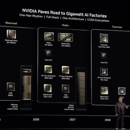 إنفيديا تكشف عن معالجاتها للذكاء الاصطناعي القادمة حتى 2028