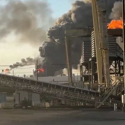 اندلاع حريق في مصفاة نفط بولاية تكساس الأميركية