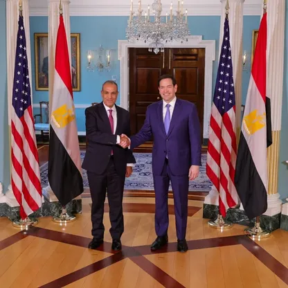 وزير الخارجية المصري يلتقي روبيو ويشدد على ضرورة حقن دماء الفلسطينيين