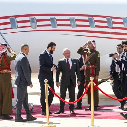 الرئيس السوري وملك الأردن يبحثان بعمان أمن الحدود والتعاون في الطاقة والمياه