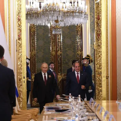 السيسي وبوتين في موسكو.. إشادة بـ"الشراكة الاستراتيجية" وتطلع إلى تعزيز التعاون