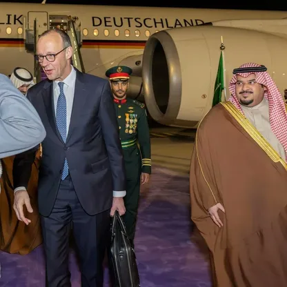 المستشار الألماني يصل إلى الرياض في زيارة رسمية