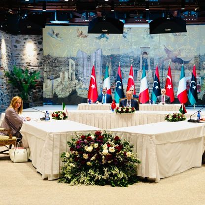 أردوغان وميلوني والدبيبة يبحثون ملف الهجرة ومجالات التعاون