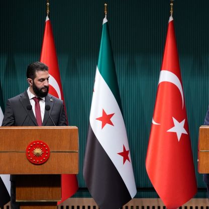 أردوغان والشرع يبحثان في أنقرة تحقيق الأمن والاستقرار بسوريا