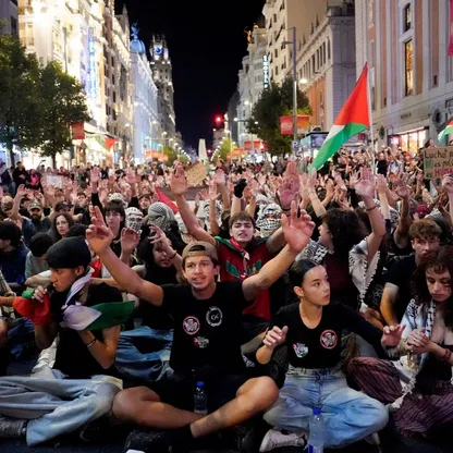 صور.. تظاهرات ضخمة في مدريد وبرشلونة وروما دعماً لفلسطين