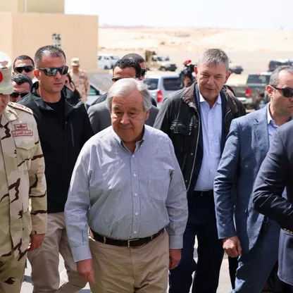 جوتيريش من العريش المصرية يدعو إلى سرعة وقف إطلاق النار في غزة