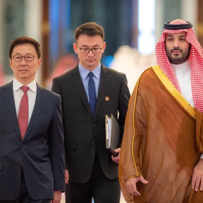 ولي العهد السعودي يستقبل نائب الرئيس الصيني بقصر اليمامة في الرياض