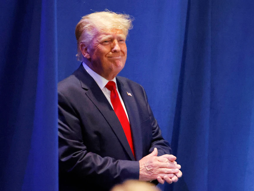 الرئيس الأميركي السابق دونالد ترمب خلال مؤتمر الحزب الجمهوري بولاية نورث كارولينا. 5 يونيو 2021 - REUTERS