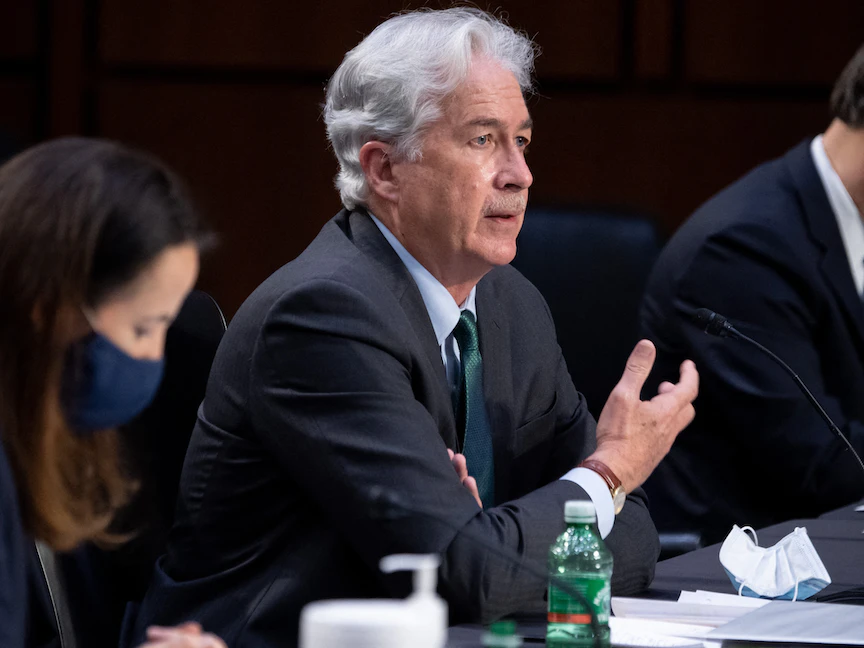 مدير الاستخبارات المركزية وليام بيرنز خلال جلسة الاستماع 14 أبريل 2021 - AFP