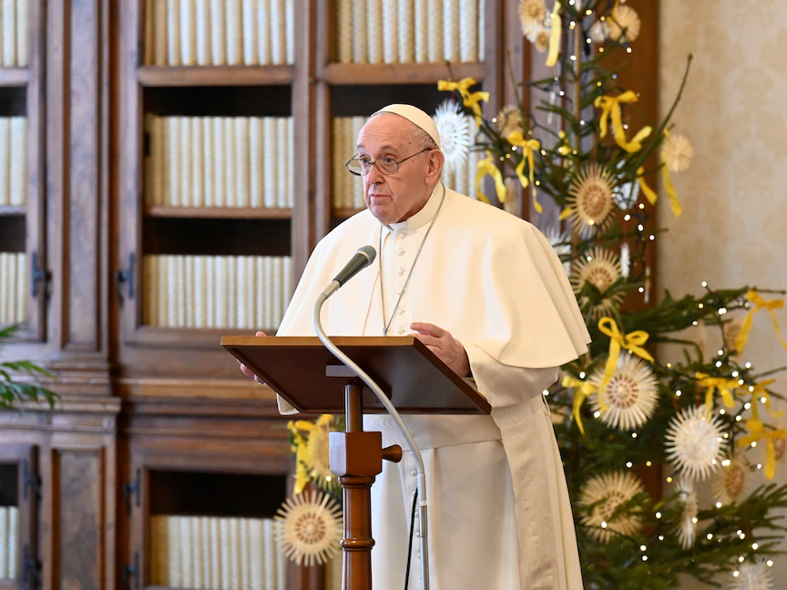 البابا فرنسيس يقود الصلاة في عيد الغطاس بالفاتيكان، 06 يناير 2021 - REUTERS