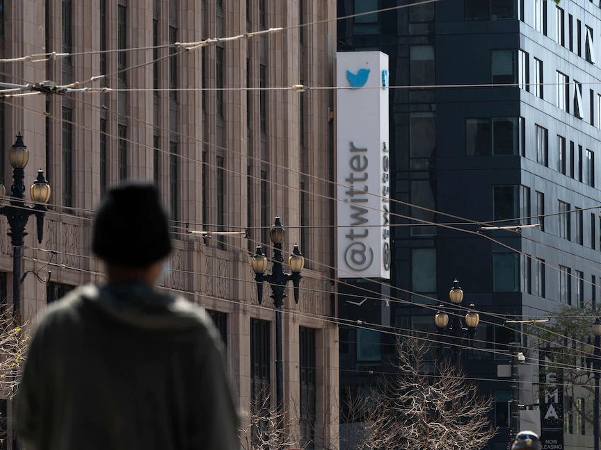 المقر الرئيسي لشركة تويتر في وسط مدينة سان فرانسيسكو بولاية كاليفورنيا الأميركية - AFP