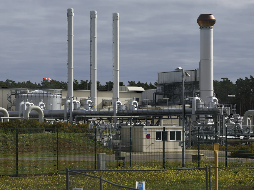 جانب من منشأة تابعة لخط أنابيب "نورد ستريم 1" في لوبمين بألمانيا، 19 سبتمبر 2022 - REUTERS