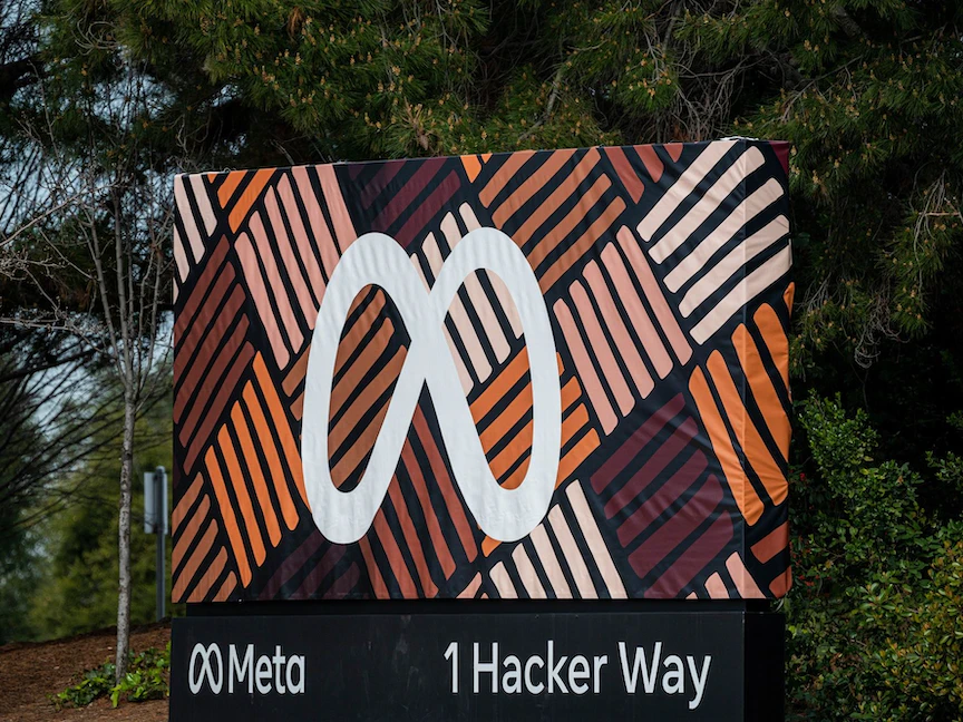 المقر الرئيسي لشركة Meta في ولاية كاليفورنيا الأميركية. 2 فبراير 2023 - Bloomberg