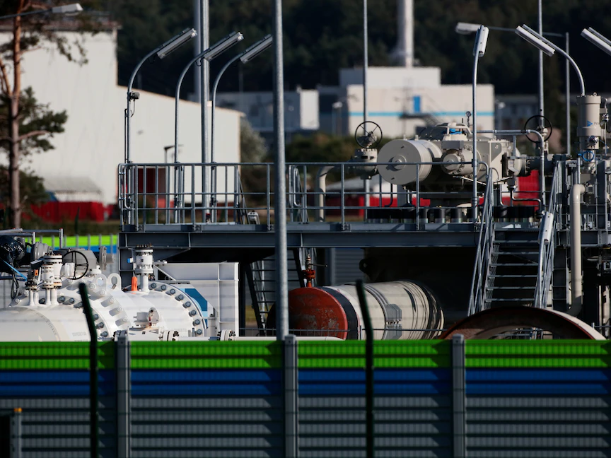 منشأة "نورد ستريم 2" في مدينة لوبمين الألمانية - REUTERS