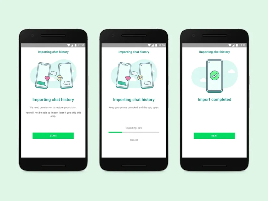 وصول ميزة نقل محادثات واتساب من آيفون إلى أندرويد 12 - Whatsapp